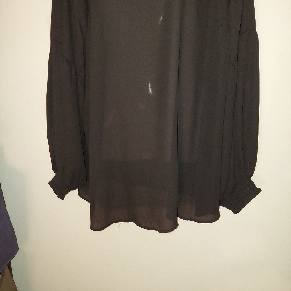 Torrid Georgette Blouson Sleeve Blouse - Picture 6 of 12